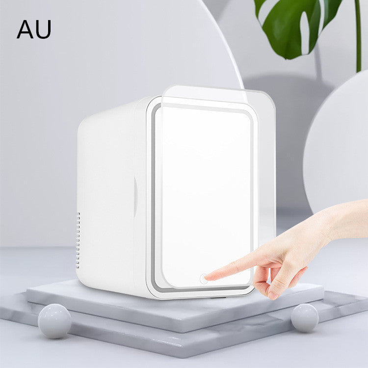 Mini Beauty Fridge with Built-In Mirror