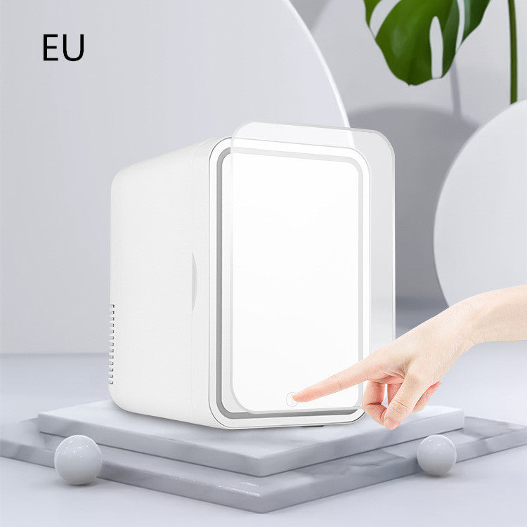 Mini Beauty Fridge with Built-In Mirror